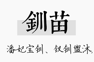 钏苗名字的寓意及含义