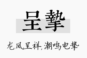 呈挚名字的寓意及含义