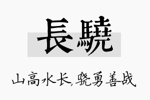 长骁名字的寓意及含义