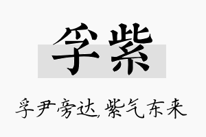 孚紫名字的寓意及含义