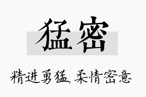 猛密名字的寓意及含义