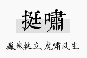 挺啸名字的寓意及含义