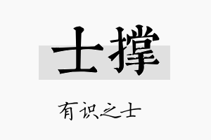 士撑名字的寓意及含义