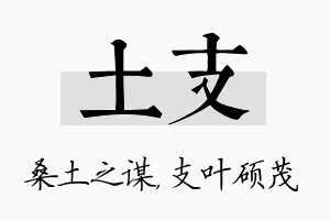 土支名字的寓意及含义