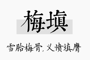 梅填名字的寓意及含义