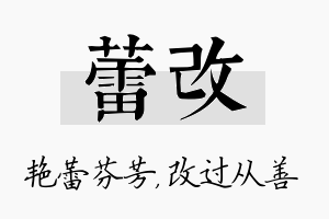 蕾改名字的寓意及含义