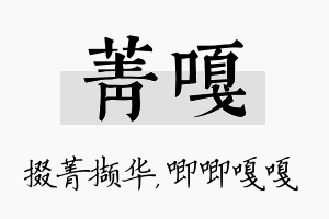 菁嘎名字的寓意及含义