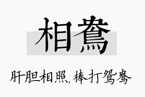 相鸯名字的寓意及含义