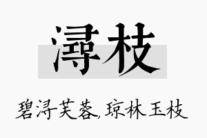 浔枝名字的寓意及含义