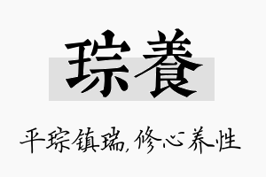 琮养名字的寓意及含义