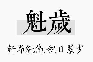 魁岁名字的寓意及含义