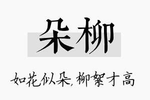 朵柳名字的寓意及含义