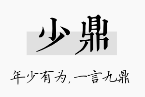 少鼎名字的寓意及含义