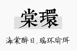 棠环名字的寓意及含义