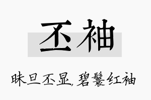 丕袖名字的寓意及含义