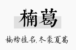 楠葛名字的寓意及含义