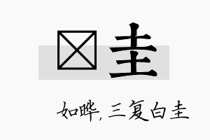 珺圭名字的寓意及含义