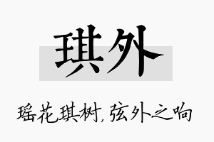 琪外名字的寓意及含义