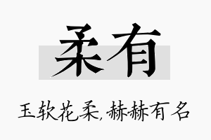 柔有名字的寓意及含义