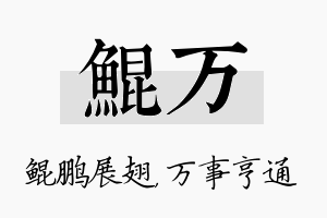 鲲万名字的寓意及含义