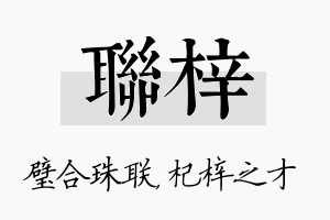 联梓名字的寓意及含义