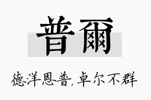 普尔名字的寓意及含义