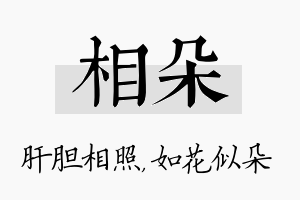 相朵名字的寓意及含义