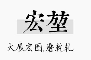 宏堃名字的寓意及含义