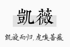 凯薇名字的寓意及含义