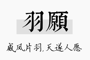 羽愿名字的寓意及含义