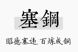 塞钢名字的寓意及含义