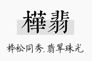 桦翡名字的寓意及含义