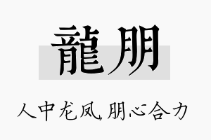 龙朋名字的寓意及含义