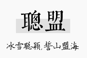 聪盟名字的寓意及含义