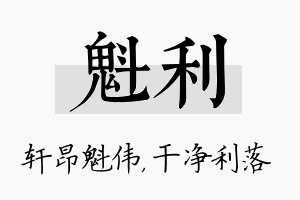 魁利名字的寓意及含义