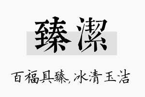 臻洁名字的寓意及含义