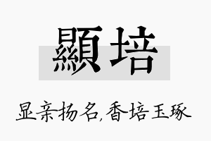 显培名字的寓意及含义