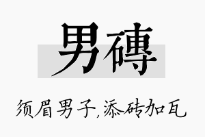 男砖名字的寓意及含义