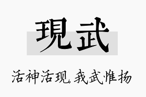 现武名字的寓意及含义