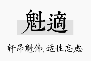 魁适名字的寓意及含义