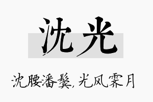 沈光名字的寓意及含义