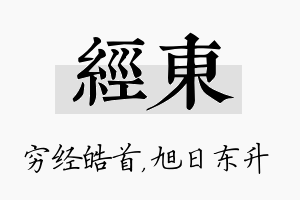 经东名字的寓意及含义