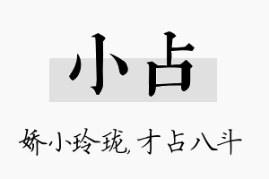 小占名字的寓意及含义