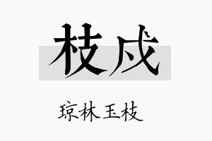 枝戍名字的寓意及含义