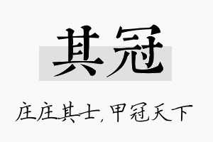 其冠名字的寓意及含义