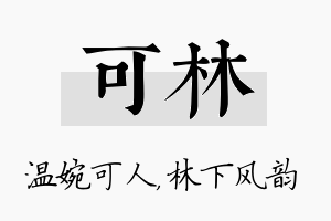 可林名字的寓意及含义