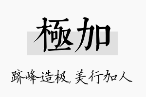 极加名字的寓意及含义