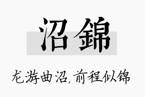 沼锦名字的寓意及含义