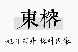 东榕名字的寓意及含义