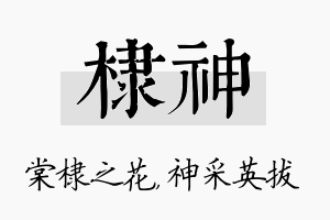 棣神名字的寓意及含义